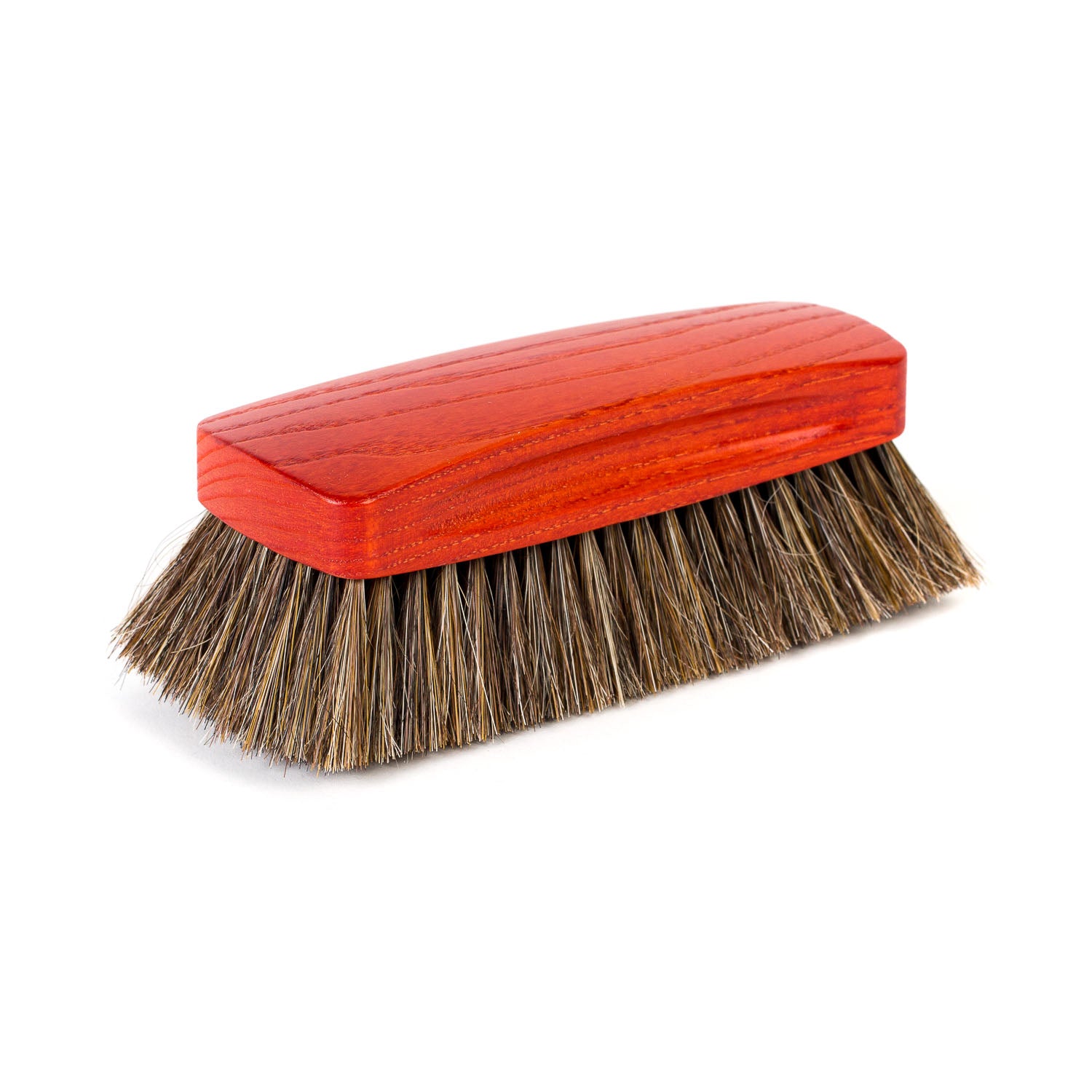Grosse Polierbürste "Handemade Brush" aus rot lasiertem Kirschholz - Handarbeit